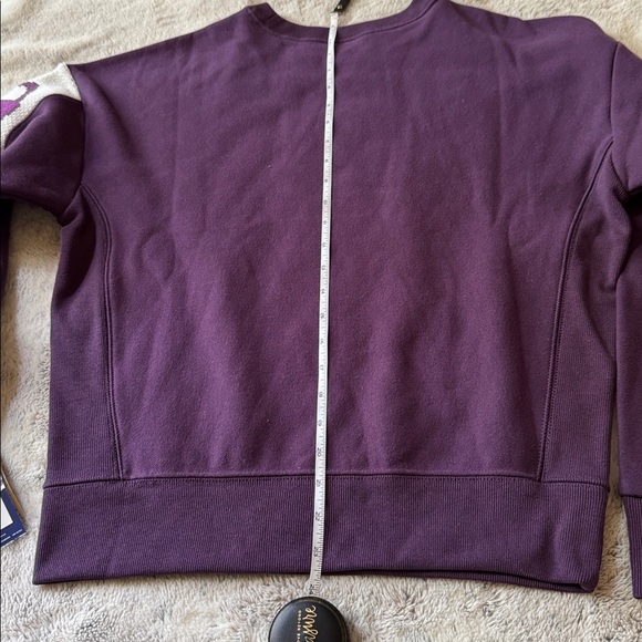 CHAMPION Women's Deep Purple Crew Neck Sweatshirt - Picture 9 of 12